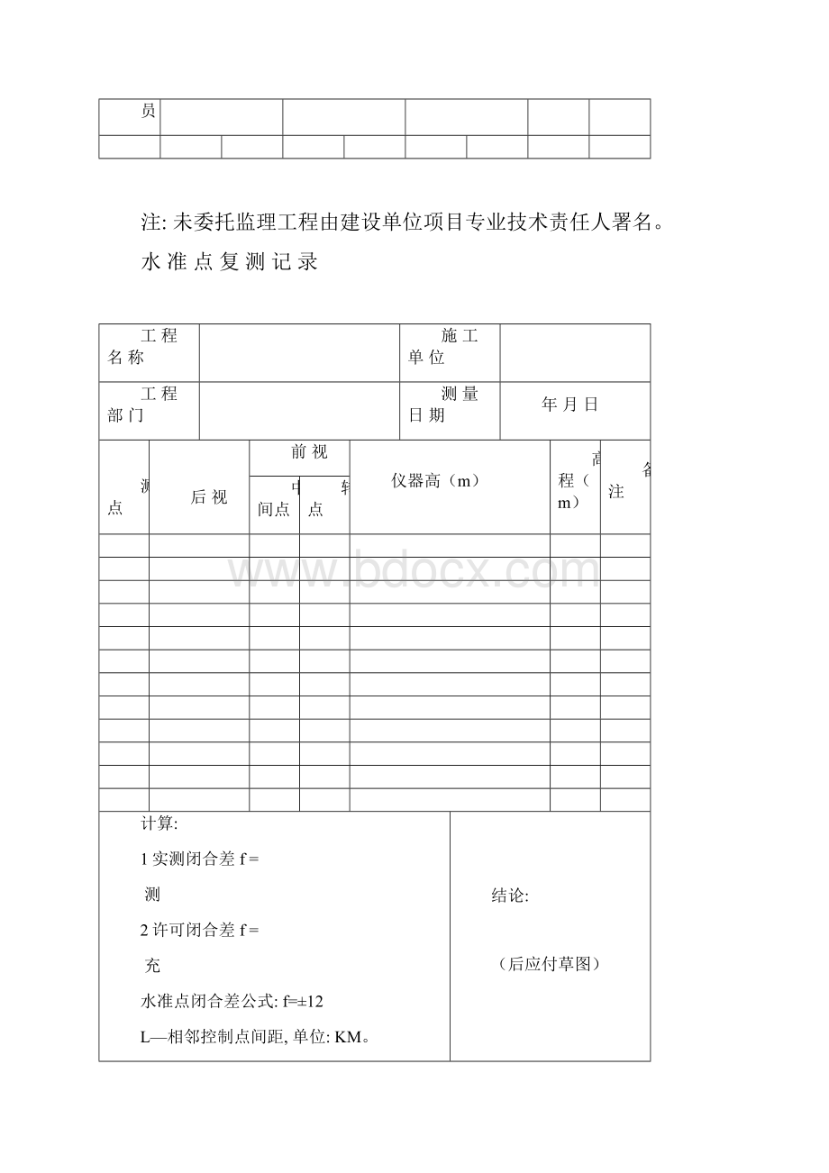 市政道路施工测量表格模板.docx_第2页