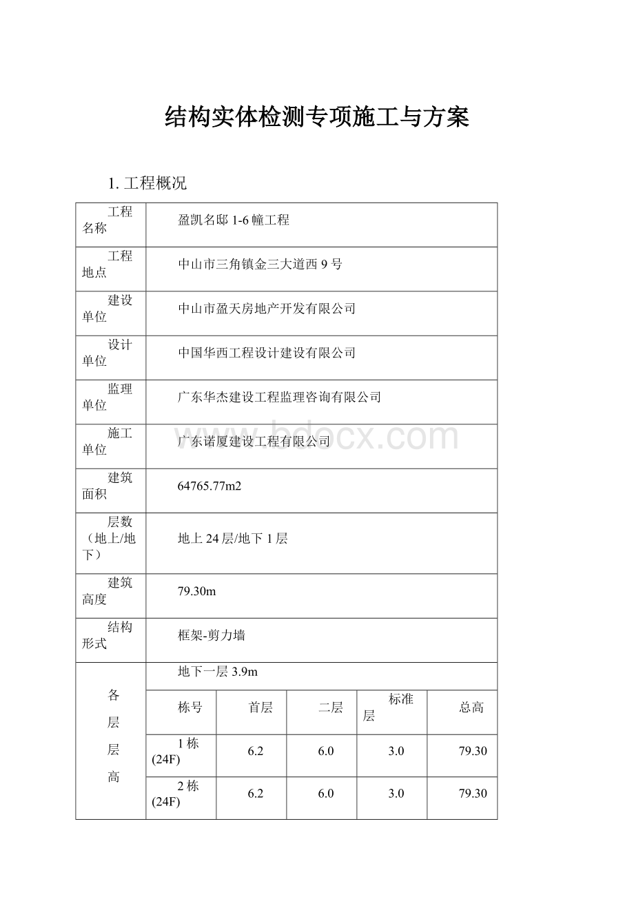 结构实体检测专项施工与方案.docx