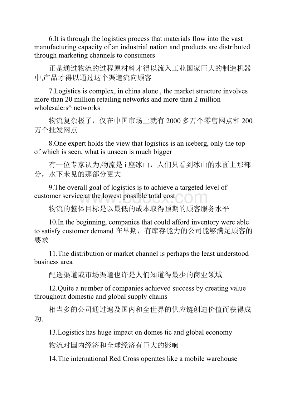 物流英语课后习题英汉英互译docx.docx_第2页