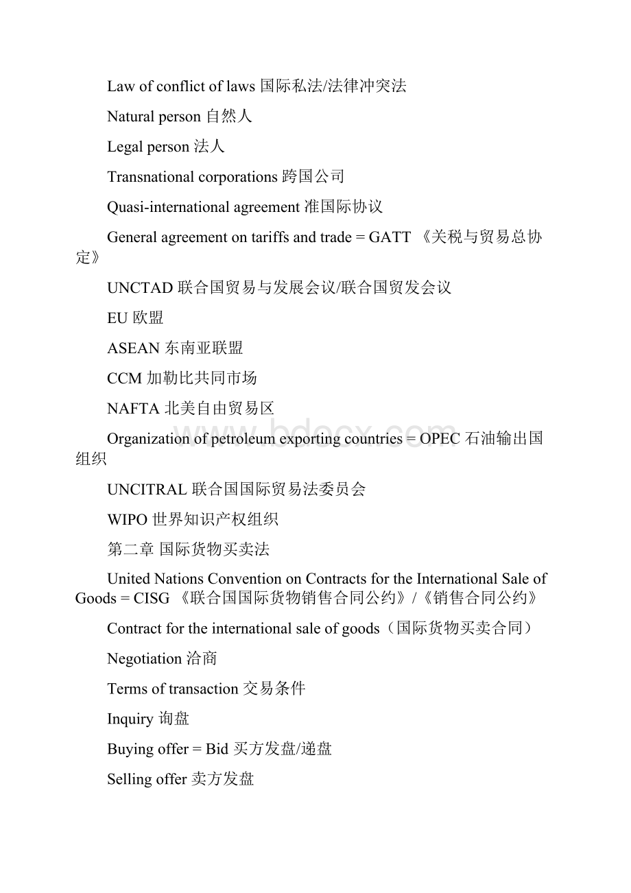 整理国际经济法英文名解汇总纲目版.docx_第2页