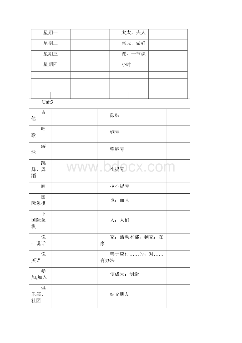 山东教育出版社五四制英语六年级下册单词表根据汉字写单词.docx_第3页