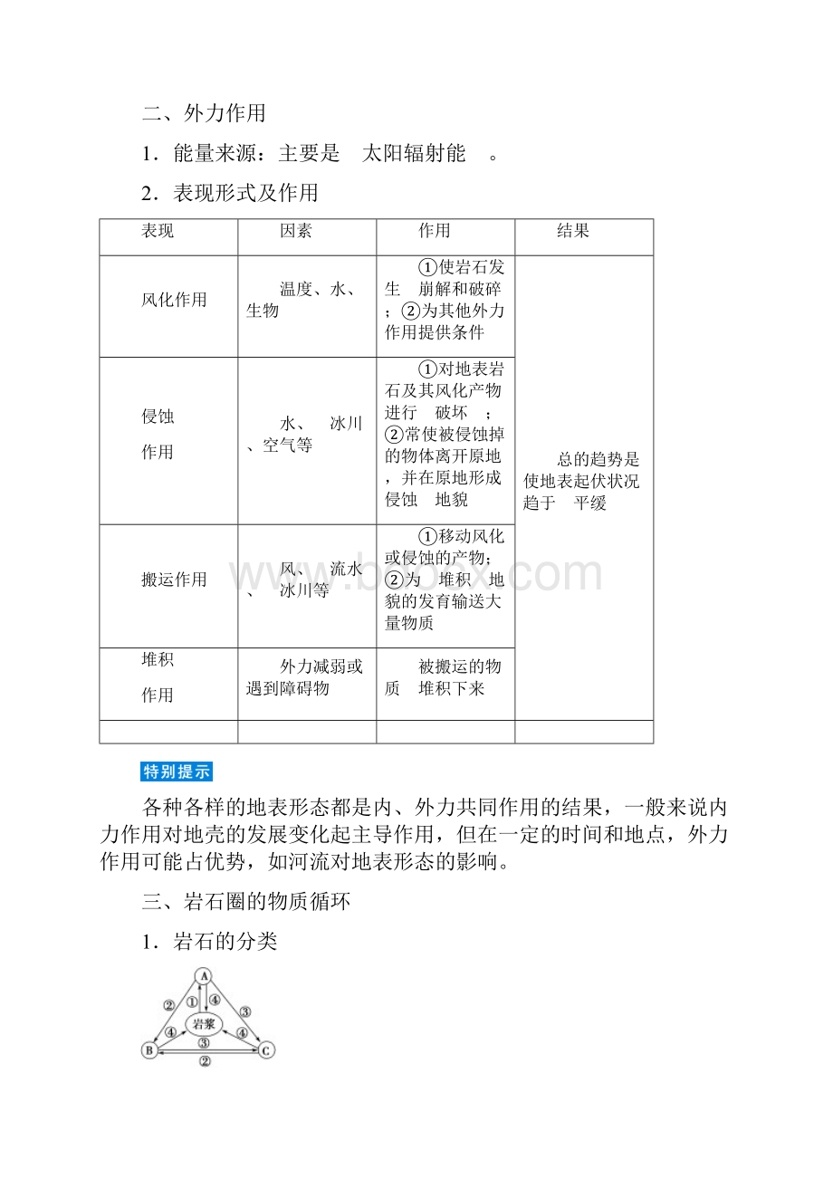 人教版高中地理复习第四章第一讲 营造地表形态的力量.docx_第2页