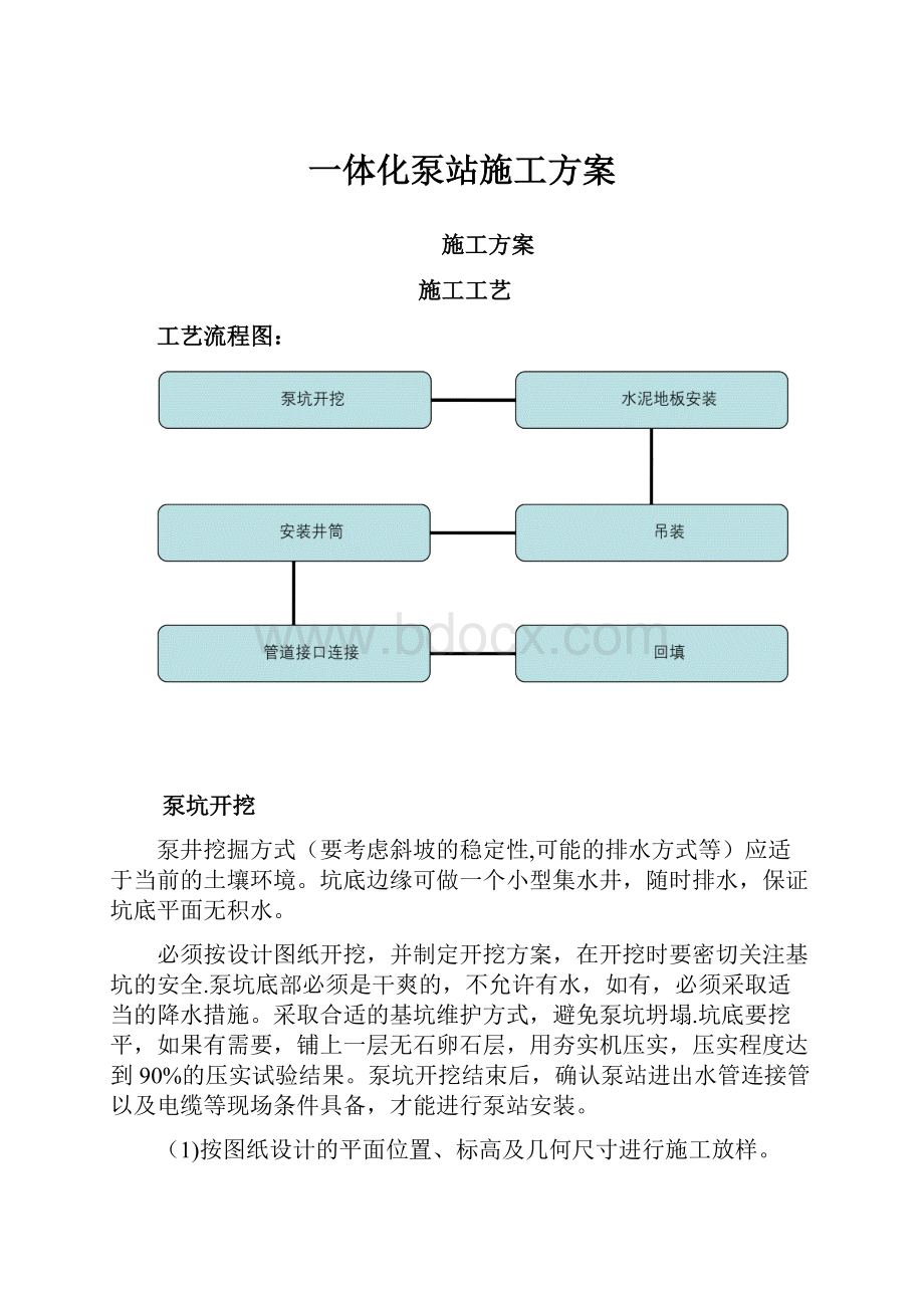 一体化泵站施工方案.docx