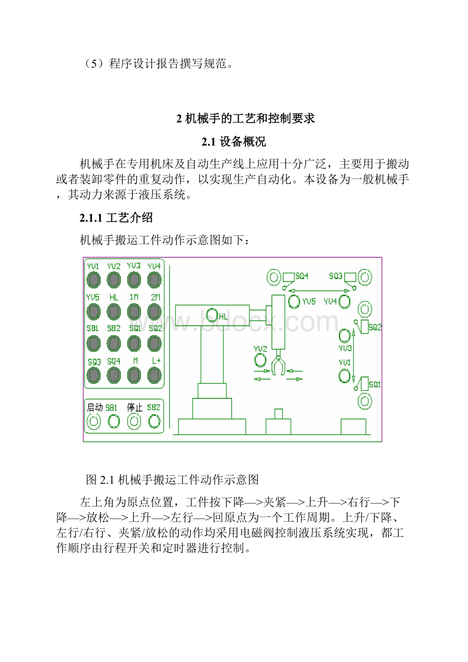 PLC机械手课程设计报告.docx_第2页