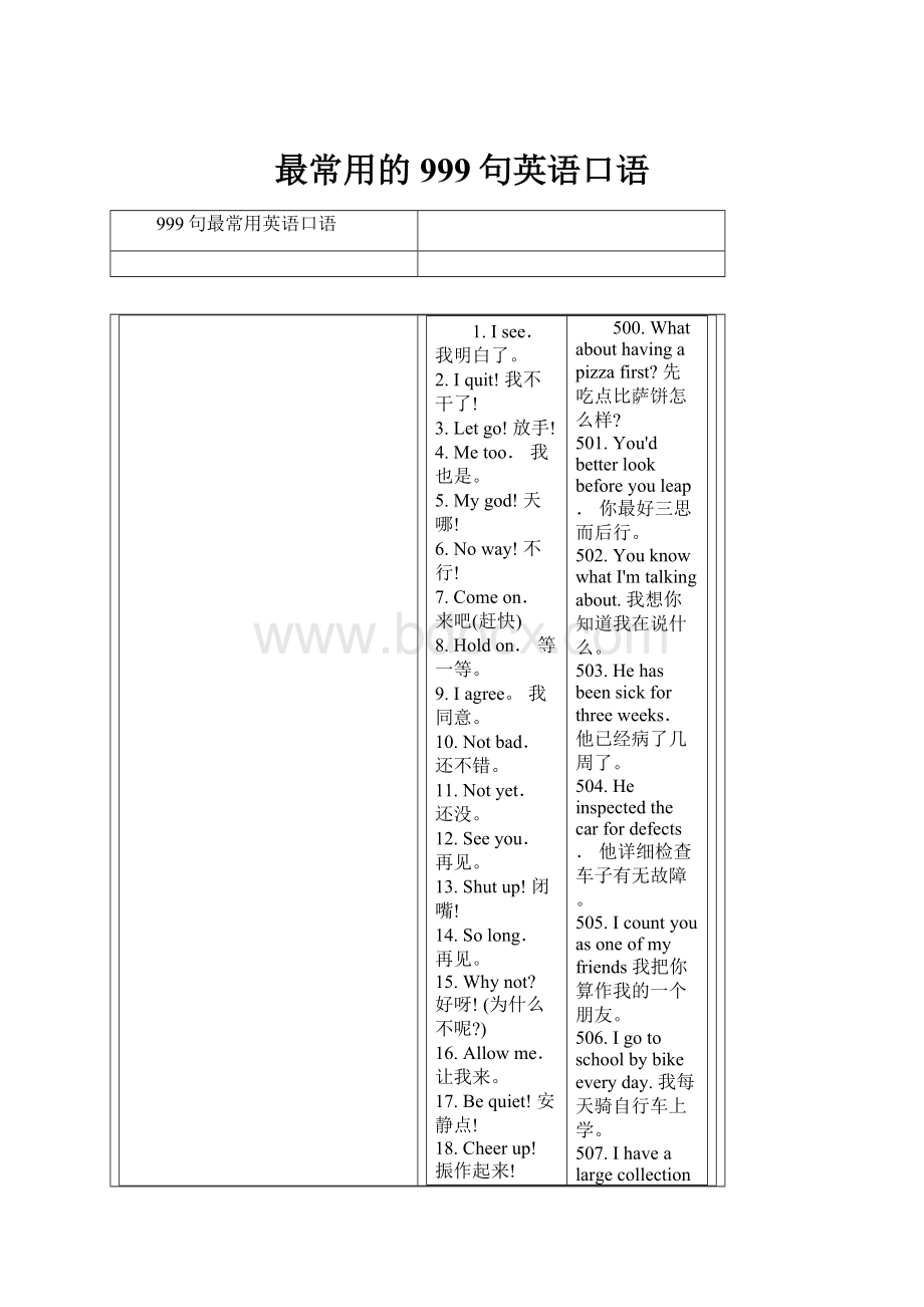 最常用的999句英语口语.docx_第1页