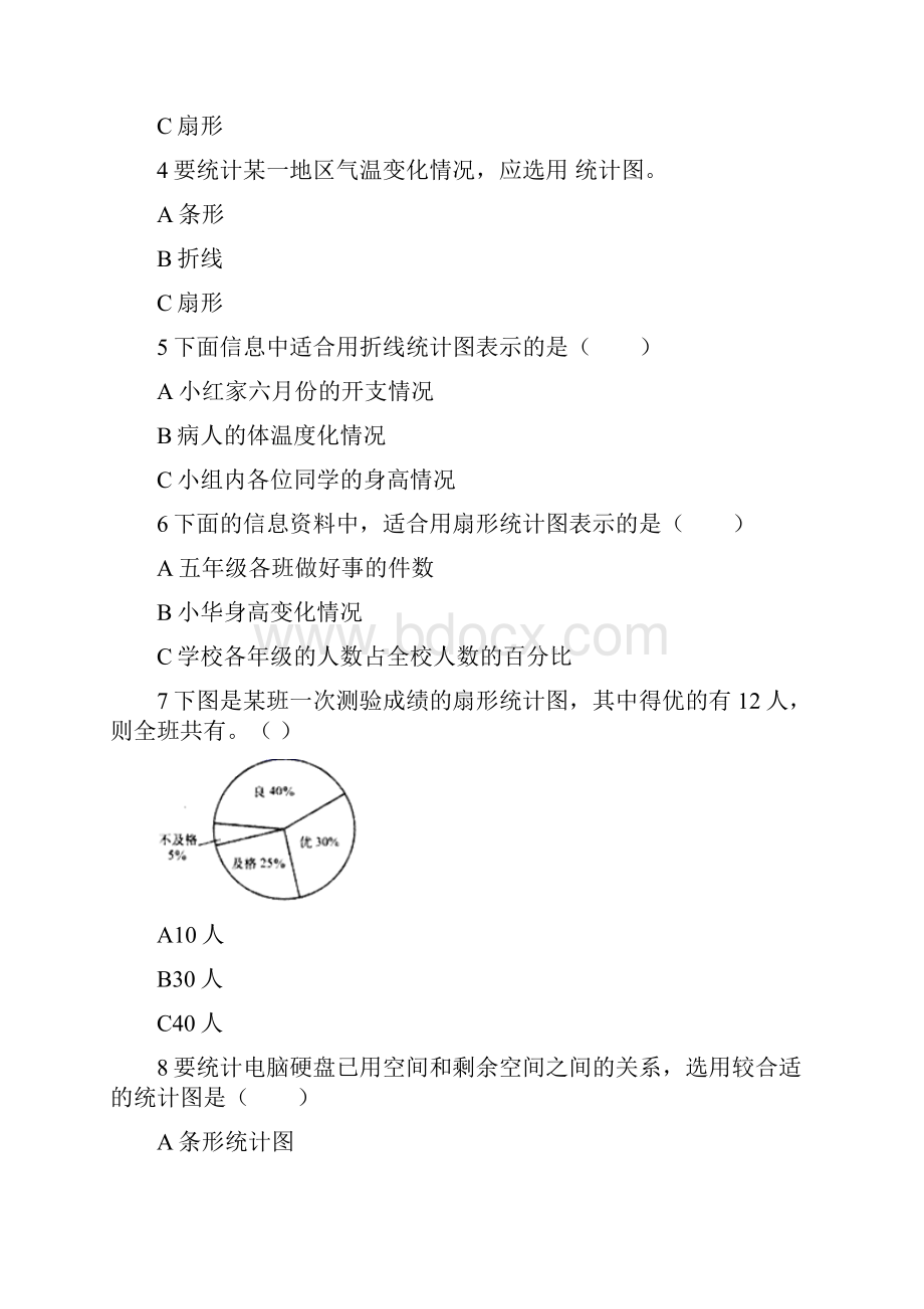 小学数学苏教版六年级下册《1扇形统计图》单元测试4含答案.docx_第2页