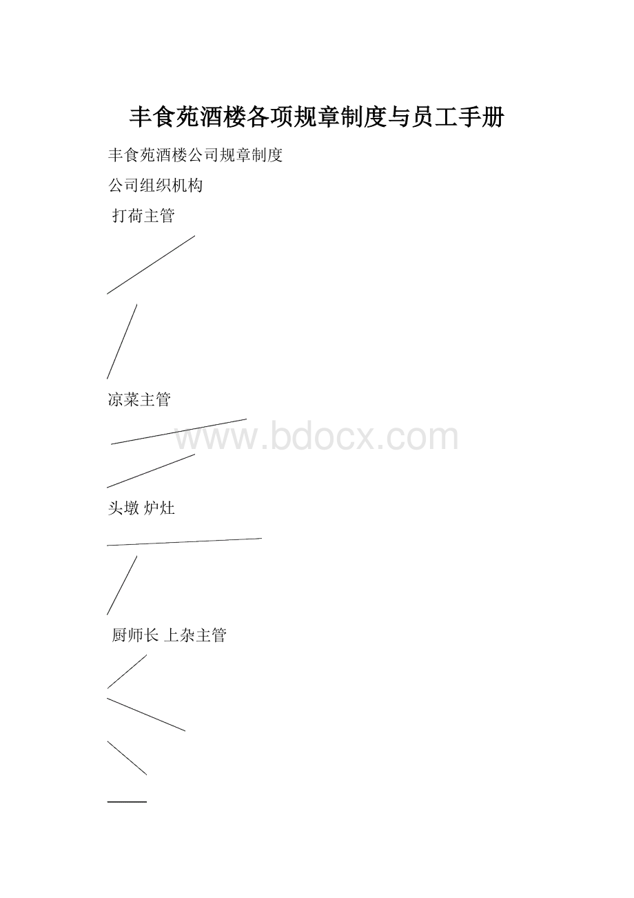 丰食苑酒楼各项规章制度与员工手册.docx