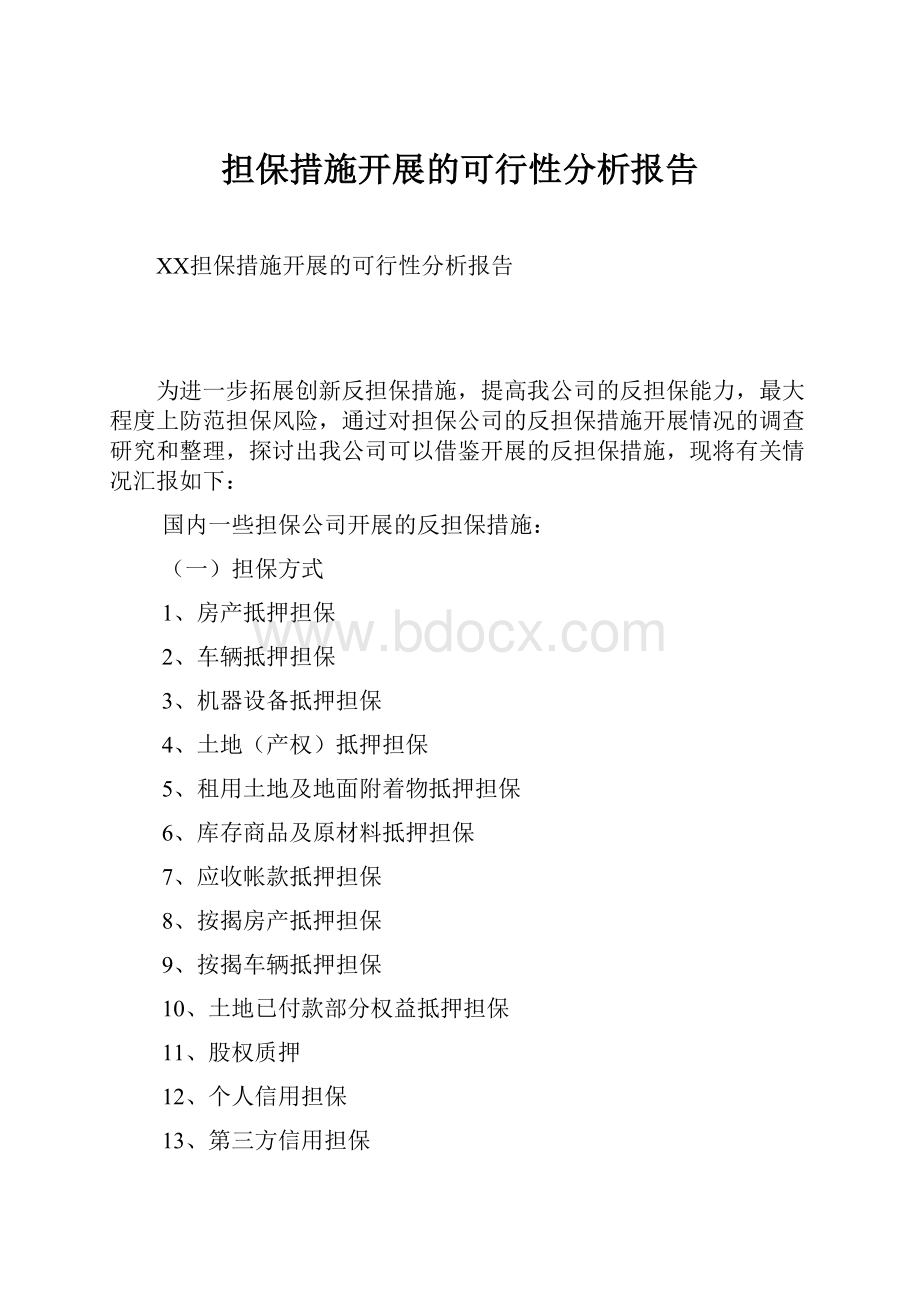 担保措施开展的可行性分析报告.docx