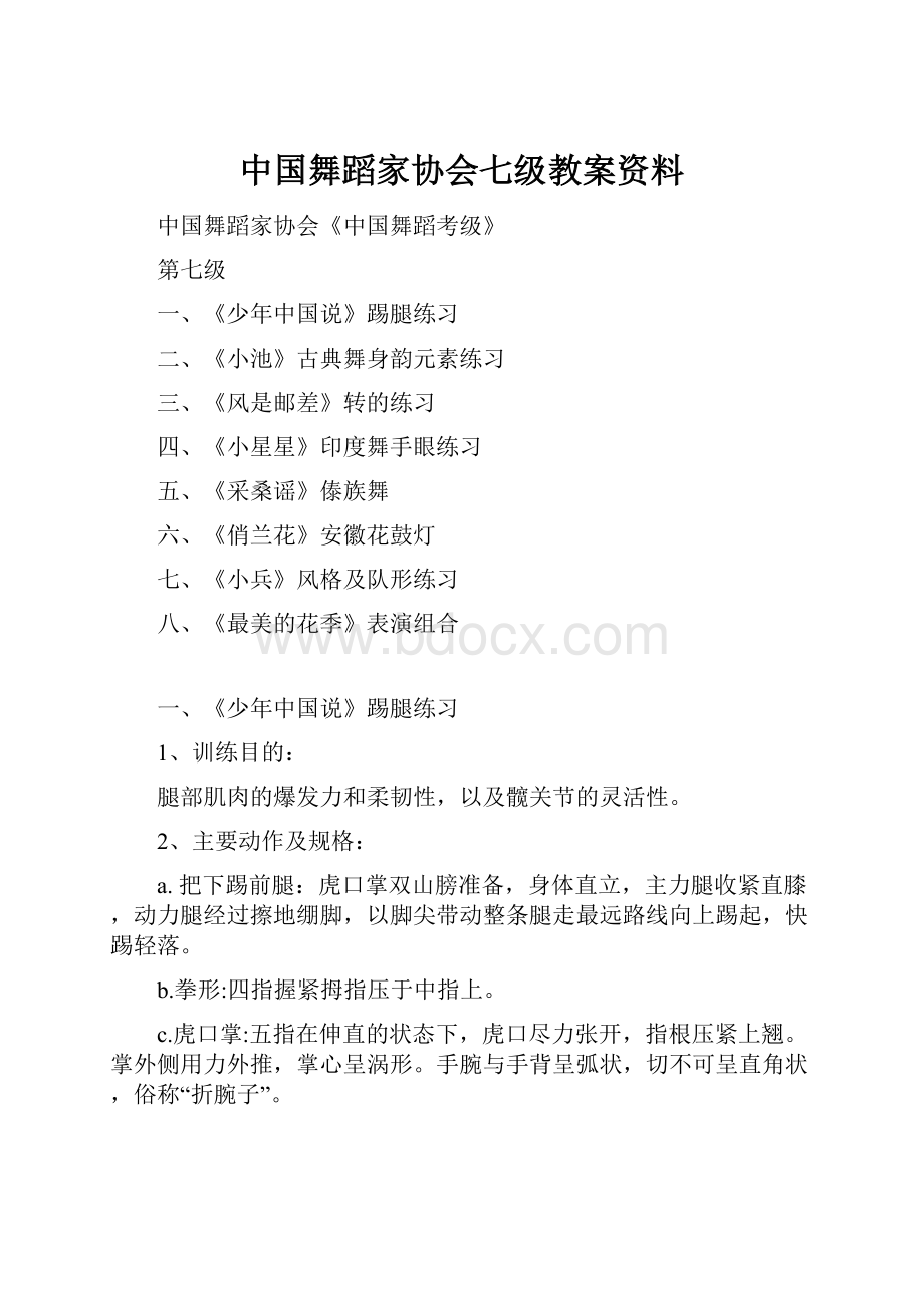 中国舞蹈家协会七级教案资料.docx_第1页