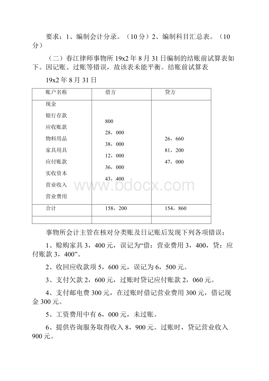 财务管理财务会计基础会计学模拟试题簿记.docx_第2页