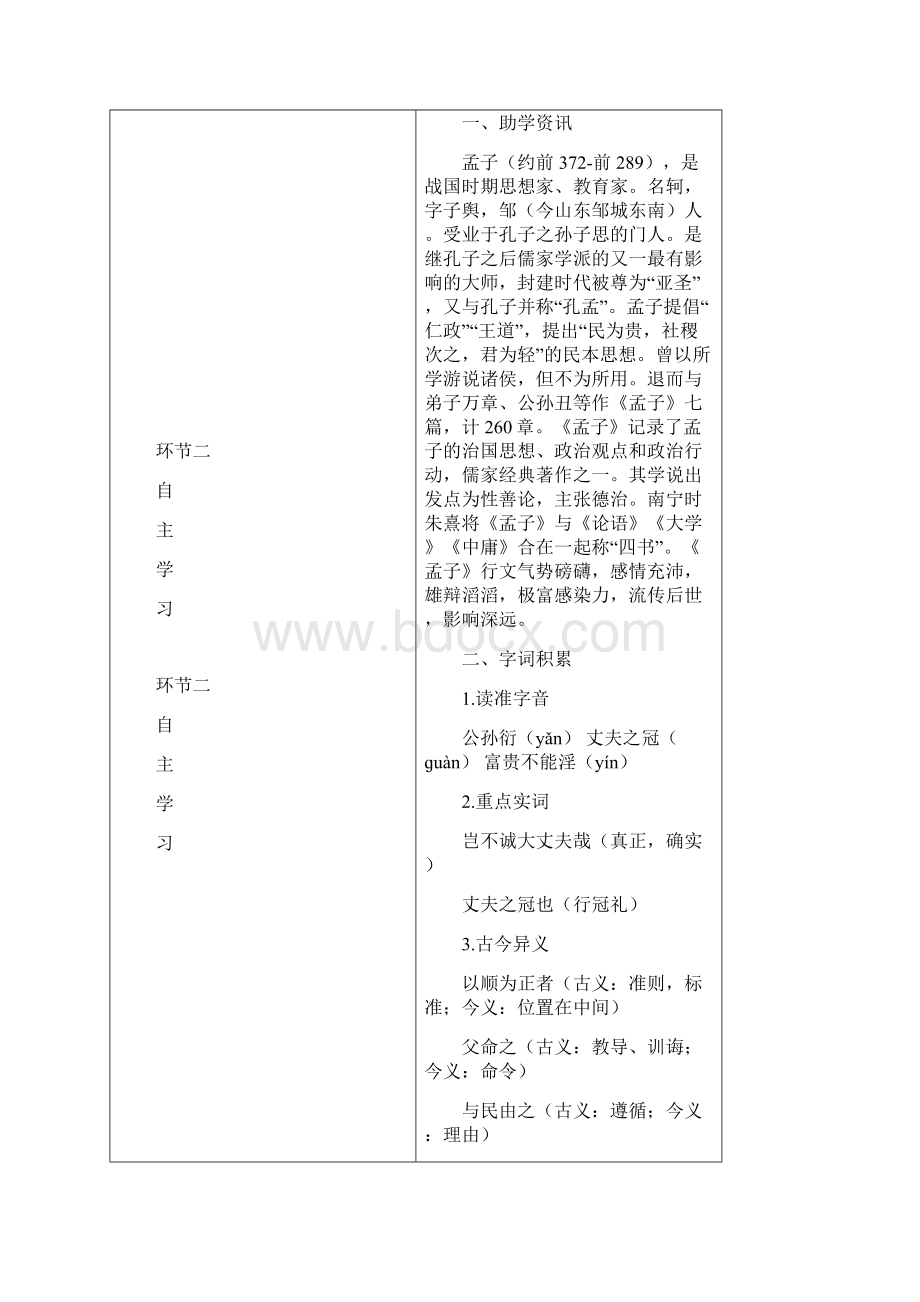 八年级语文上册 第六单元 21《孟子》二章教案 新人教版.docx_第2页