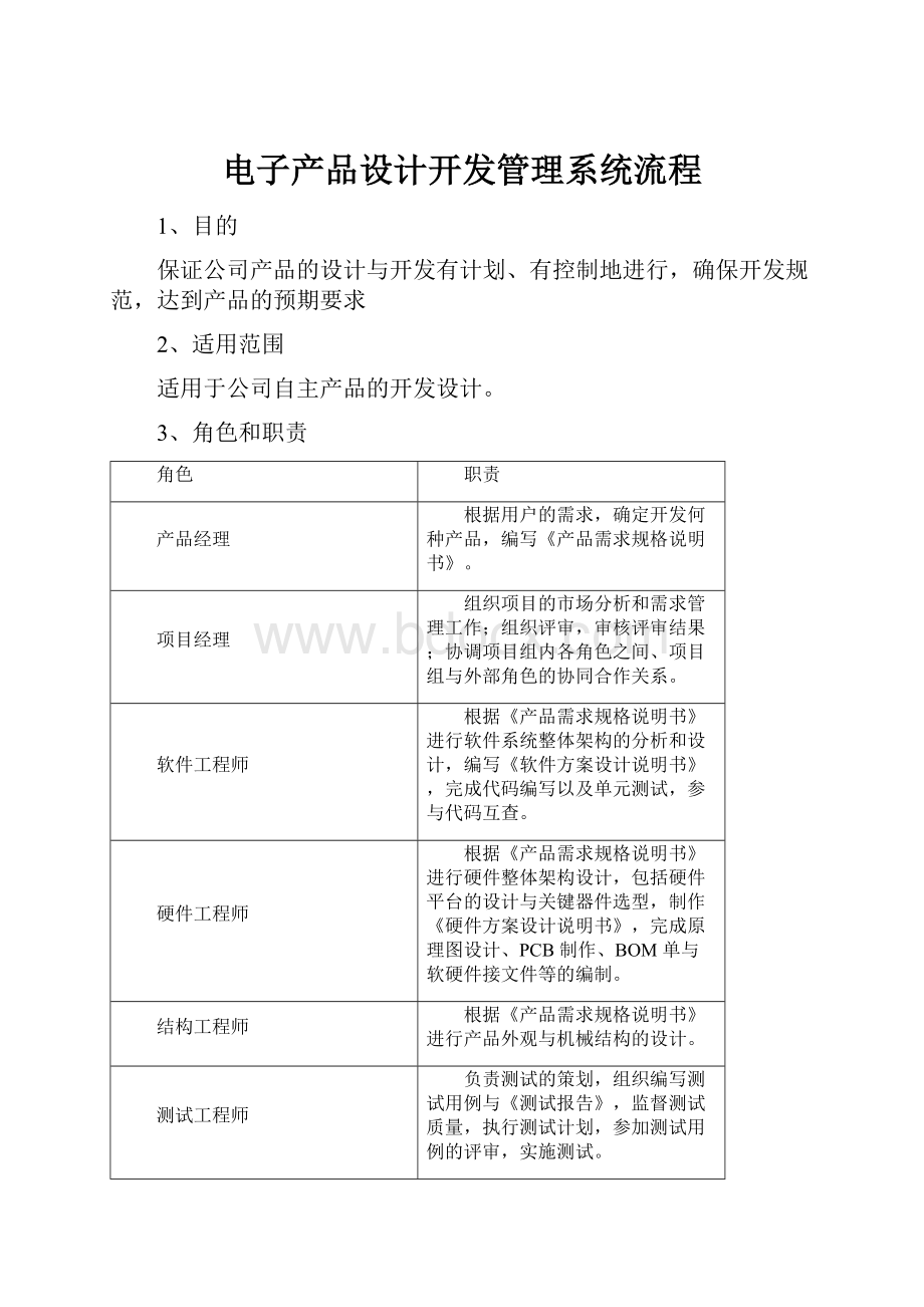 电子产品设计开发管理系统流程.docx