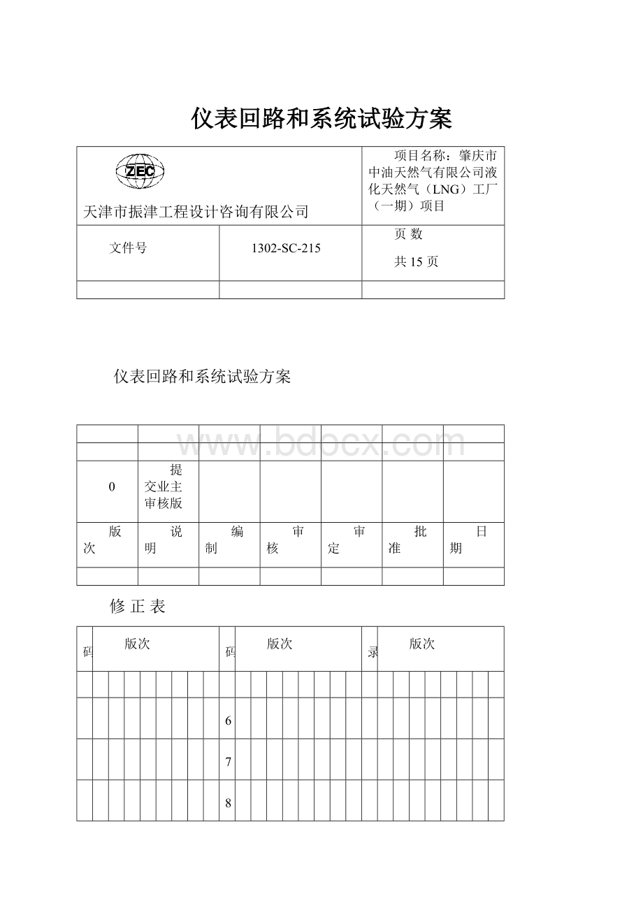 仪表回路和系统试验方案.docx