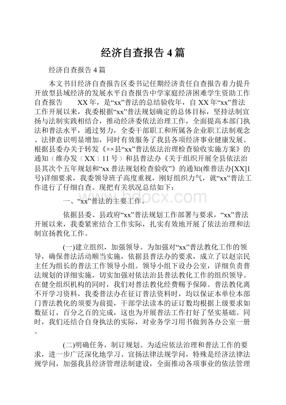 经济自查报告4篇.docx