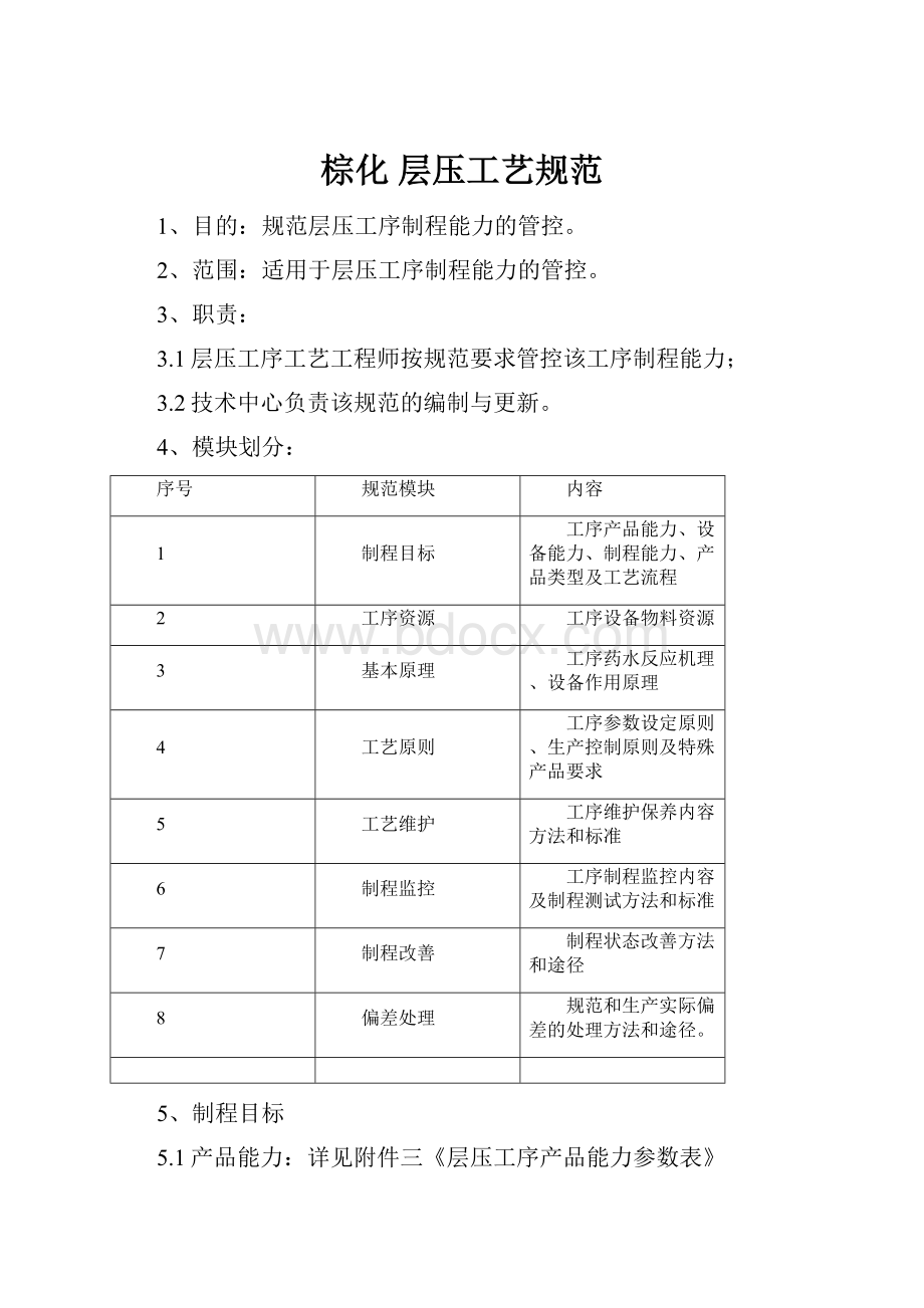 棕化 层压工艺规范.docx