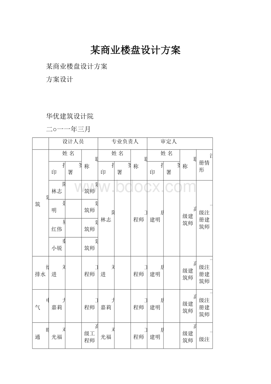 某商业楼盘设计方案.docx