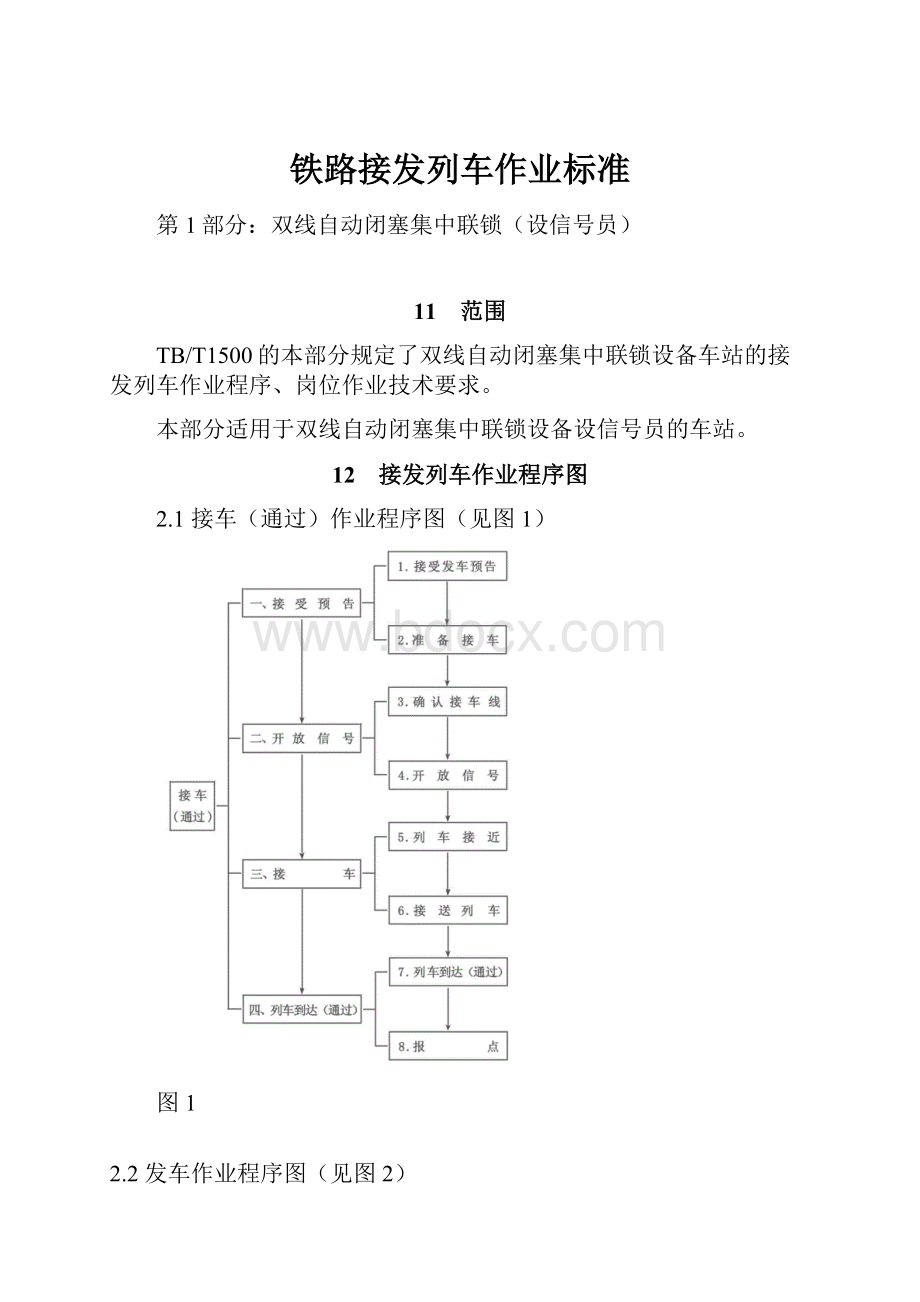 铁路接发列车作业标准.docx