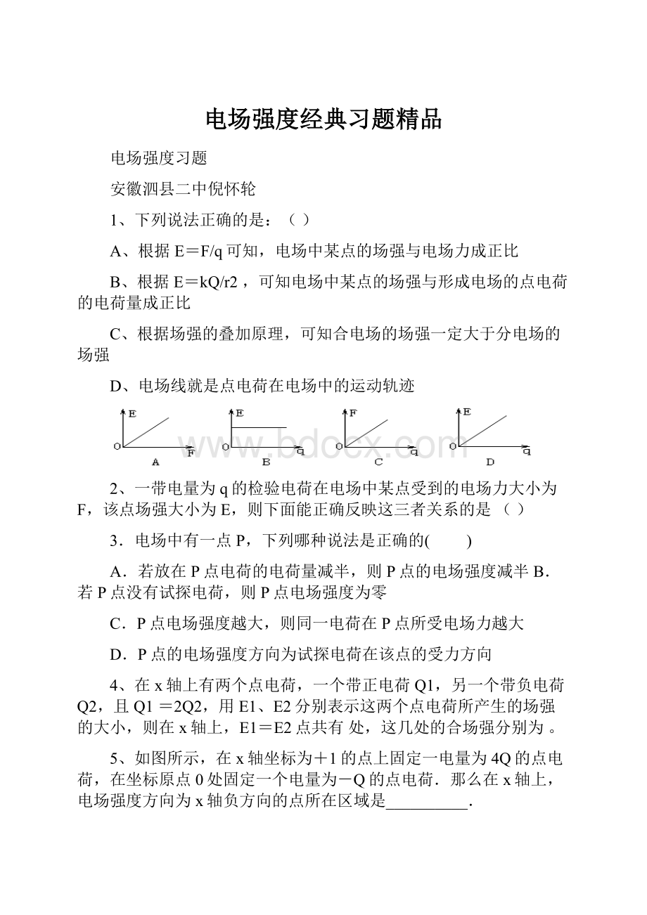 电场强度经典习题精品.docx