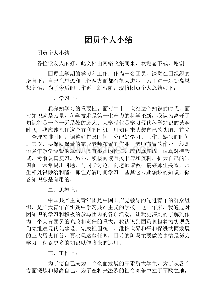 团员个人小结.docx