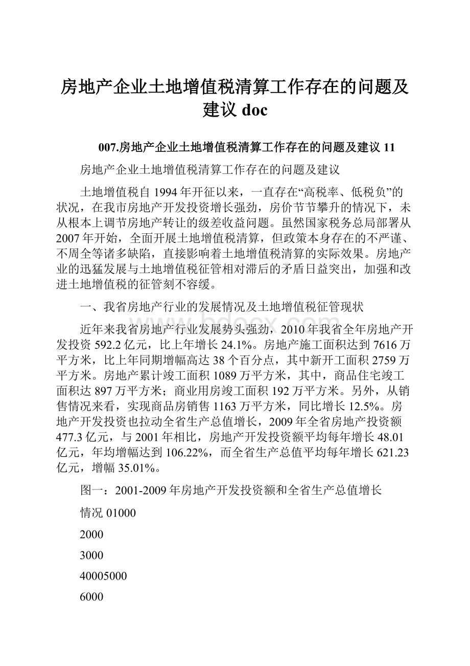 房地产企业土地增值税清算工作存在的问题及建议doc.docx