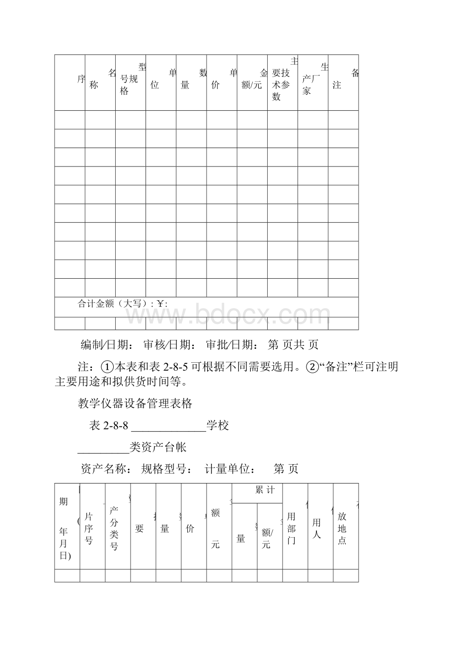 教学仪器设备管理表格2.docx_第2页