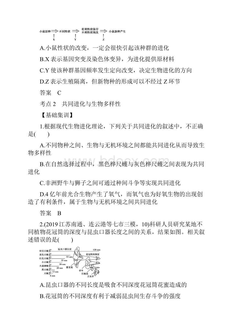 江苏高考生物复习练习讲义专题14 生物的进化.docx_第3页