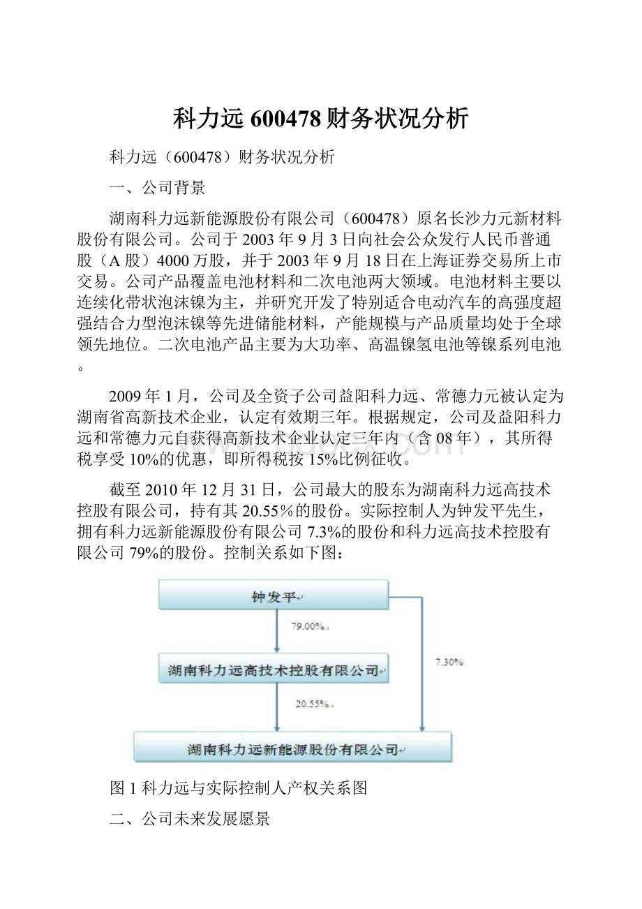 科力远600478财务状况分析.docx