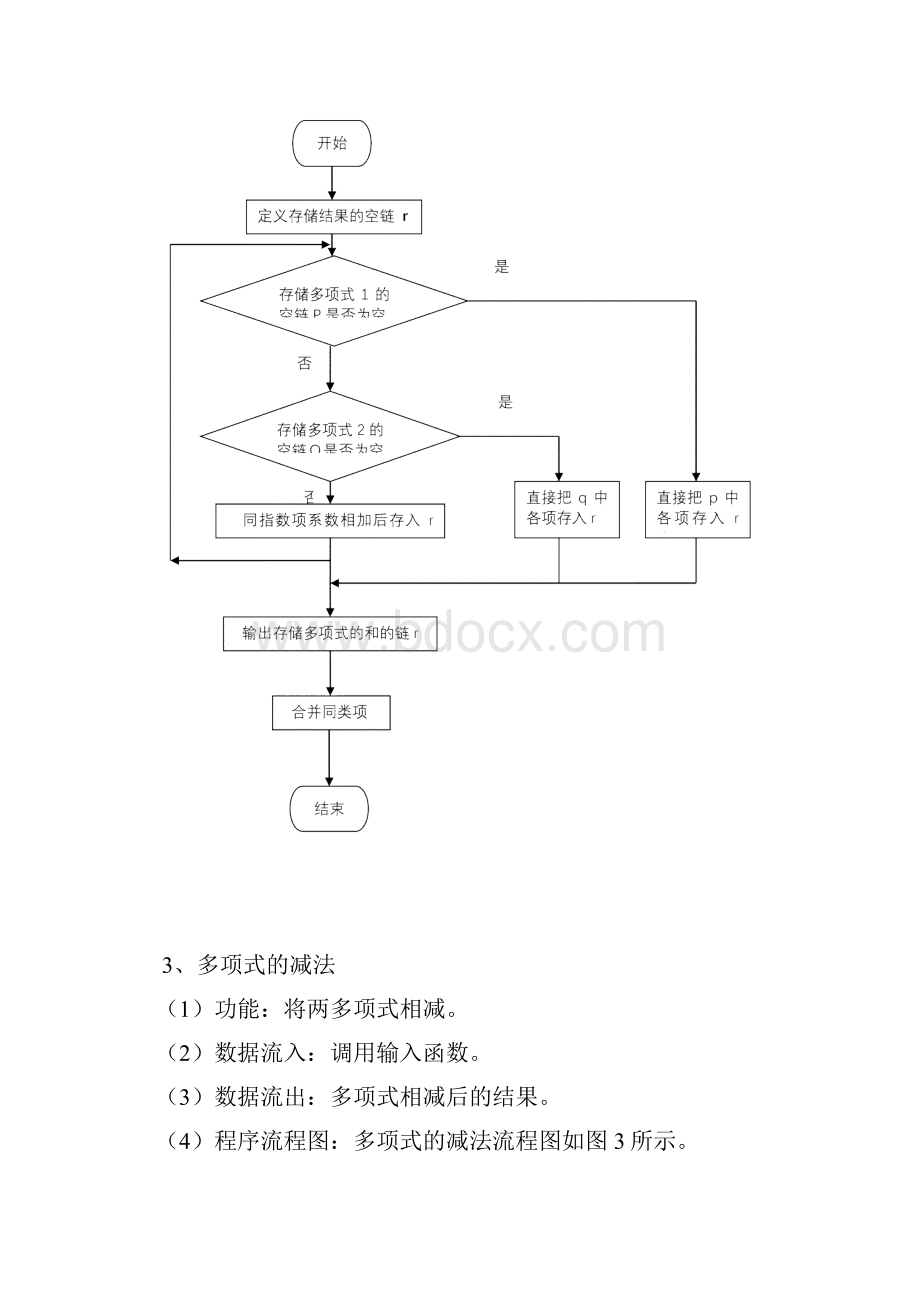 数据结构课程设计报告一元多项式的计算1.docx_第3页