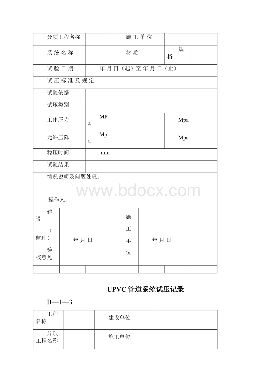 水管道系统试压记录检验报告.docx_第2页