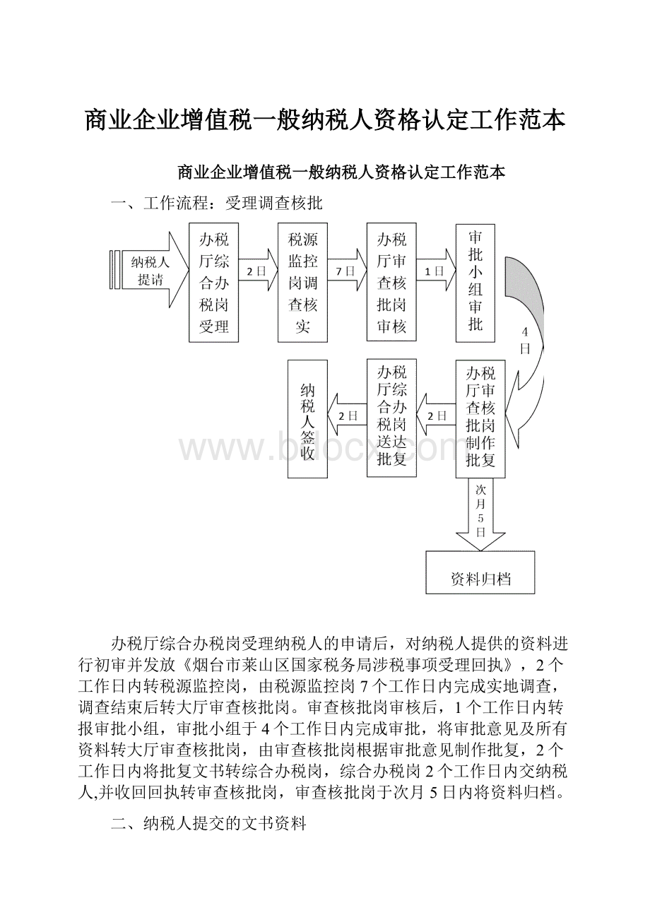 商业企业增值税一般纳税人资格认定工作范本.docx_第1页