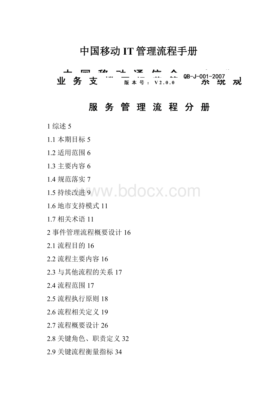 中国移动IT管理流程手册.docx