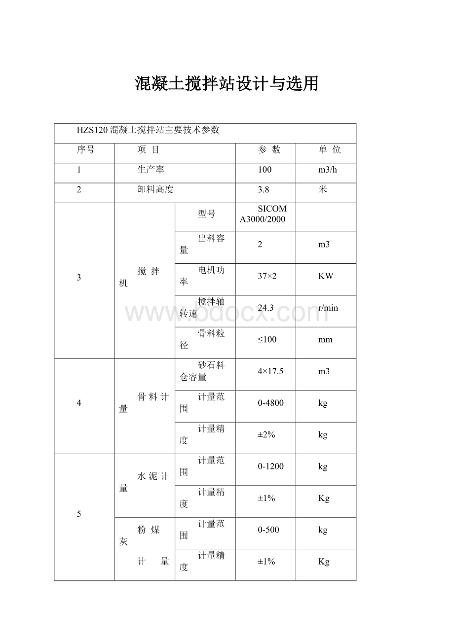 混凝土搅拌站设计与选用.docx