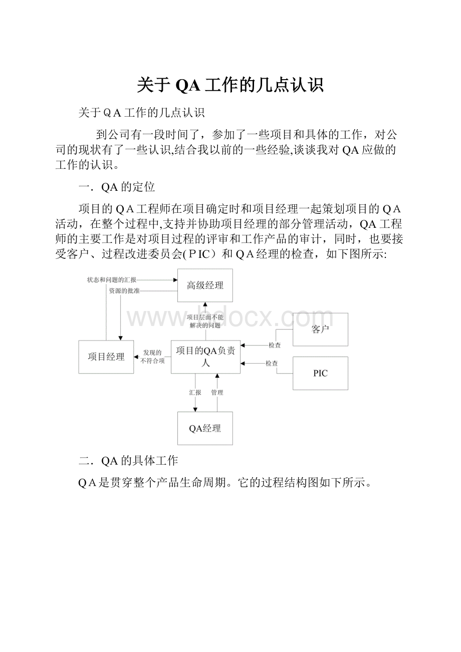 关于QA工作的几点认识.docx