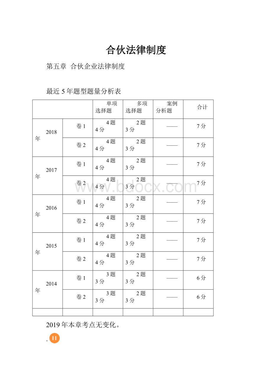 合伙法律制度.docx_第1页