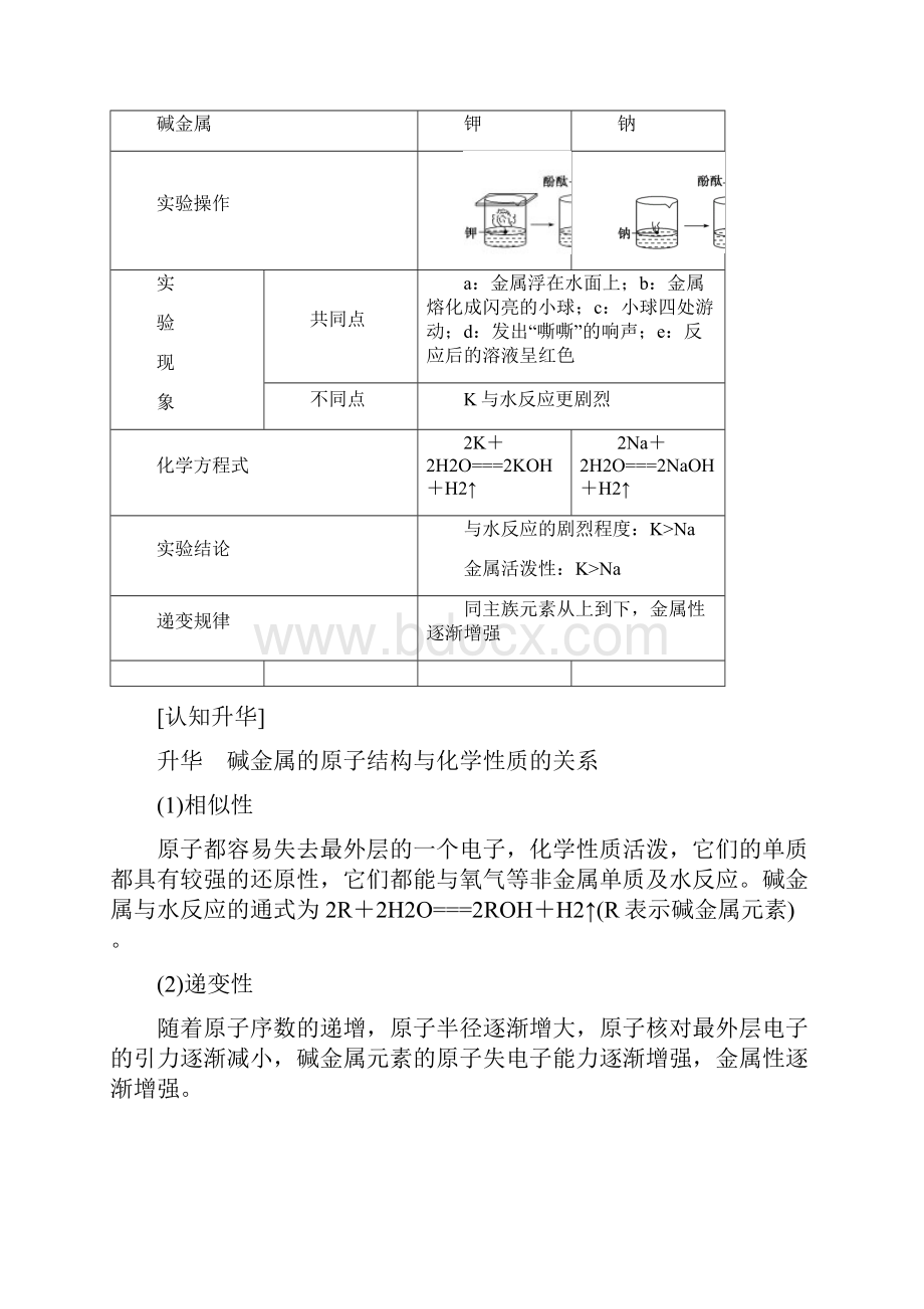 版高中化学人教版必修2教案第1章 第1节 课时2 元素的性质与原子结构 含答案.docx_第3页