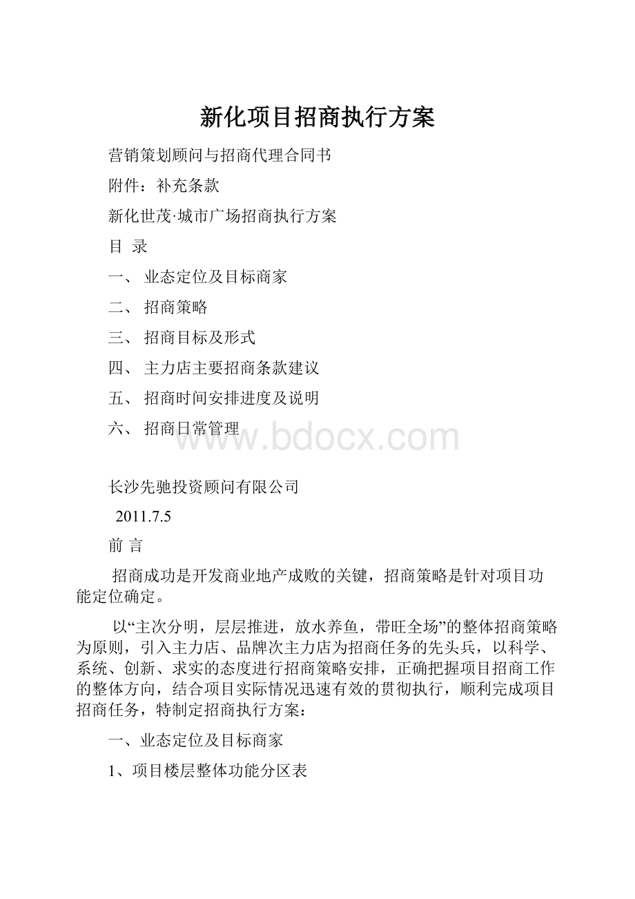 新化项目招商执行方案.docx