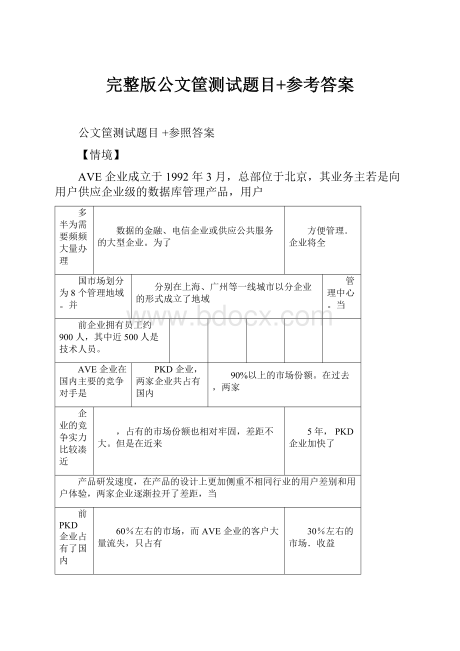 完整版公文筐测试题目+参考答案.docx_第1页