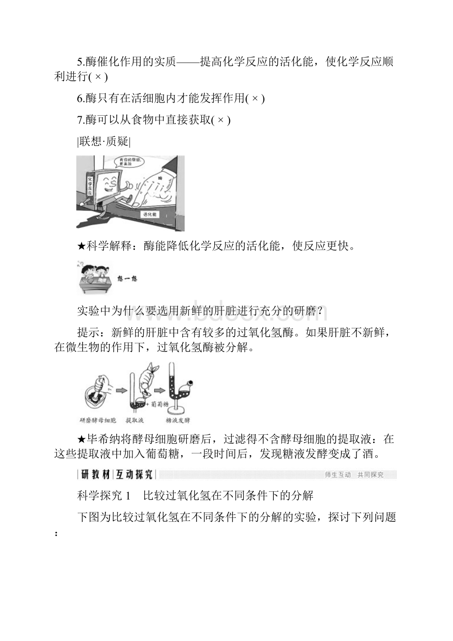 高中生物必修1511 酶的作用和本质学案.docx_第3页