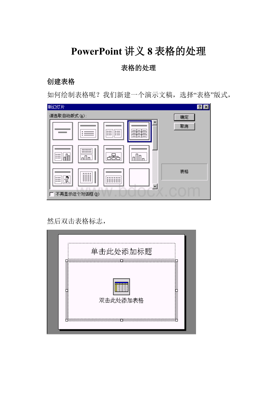 PowerPoint讲义8表格的处理.docx