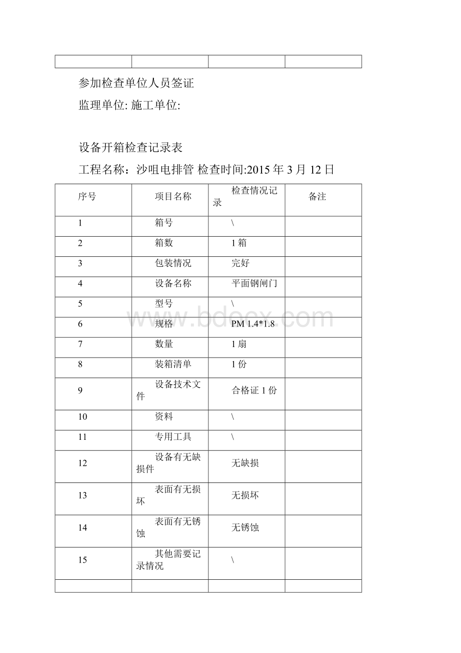 设备开箱检查记录表.docx_第3页