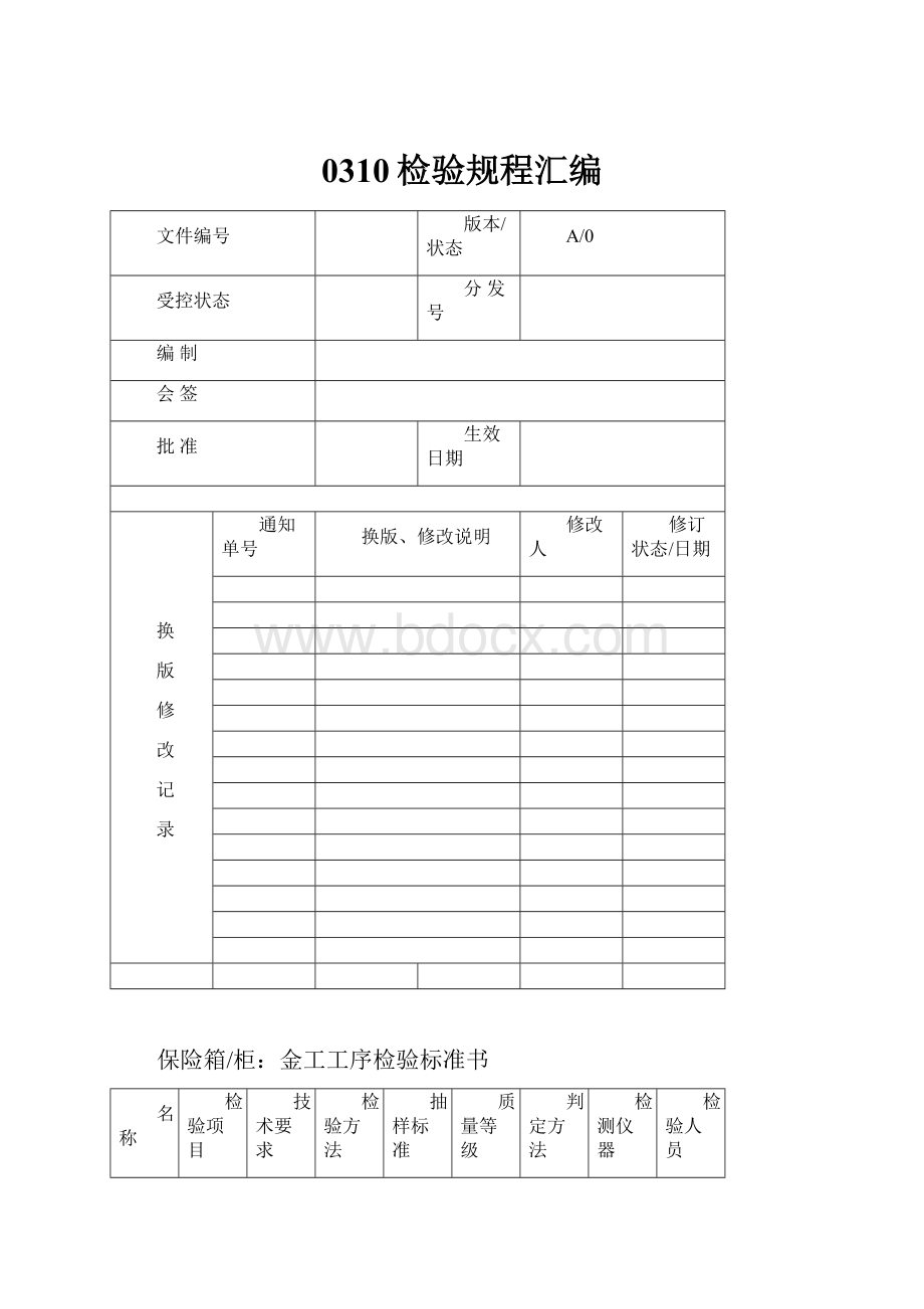 0310检验规程汇编.docx