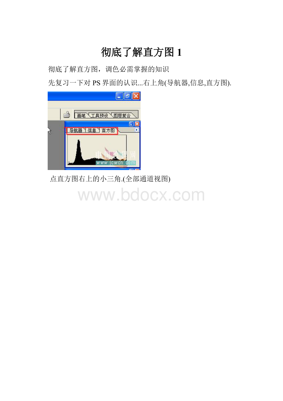 彻底了解直方图1.docx