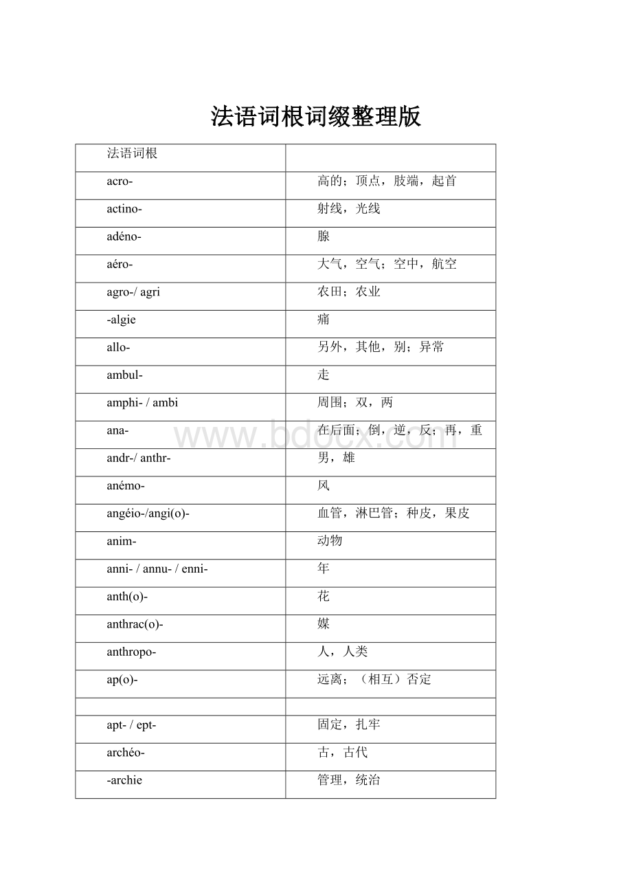 法语词根词缀整理版.docx