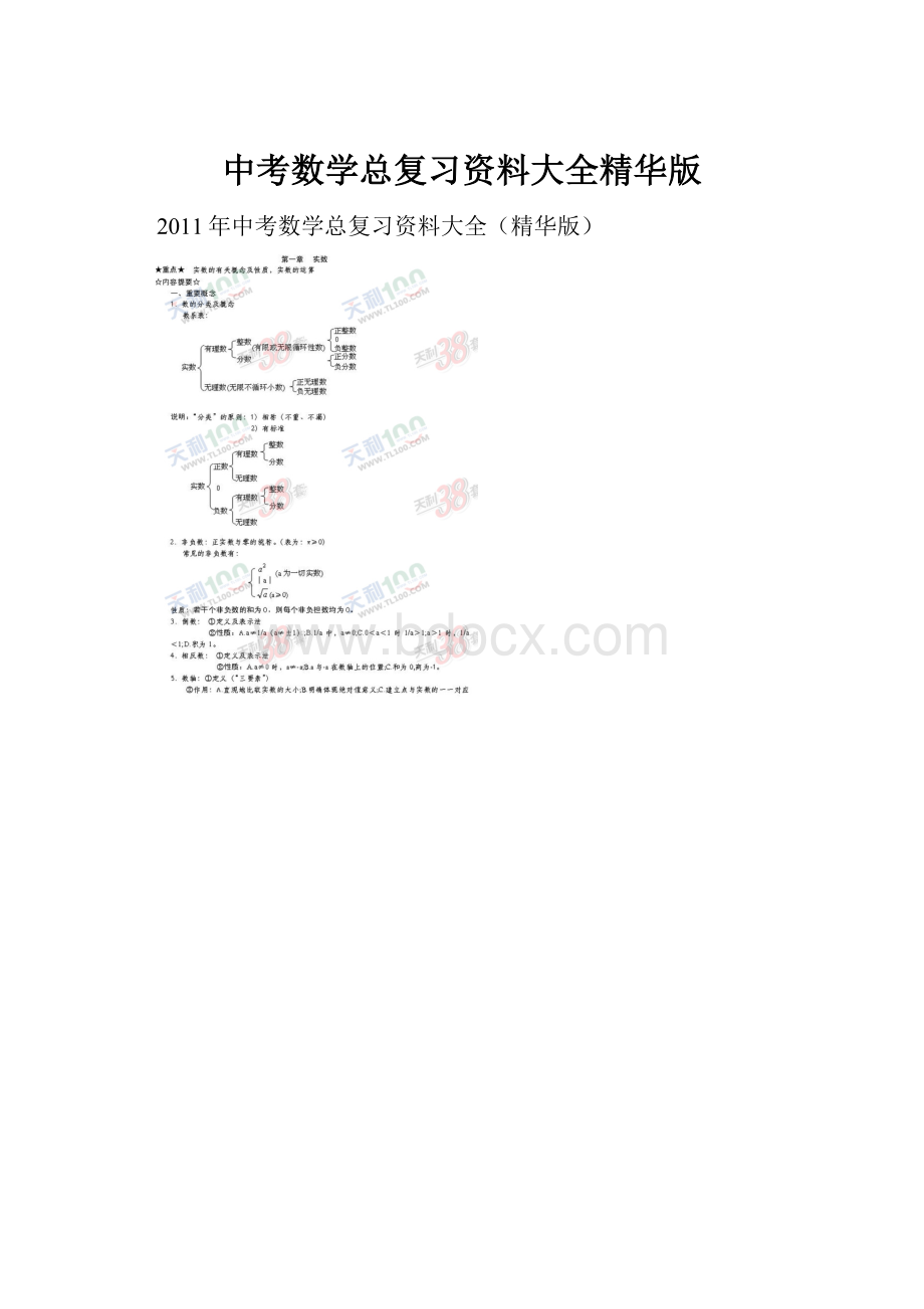 中考数学总复习资料大全精华版.docx_第1页