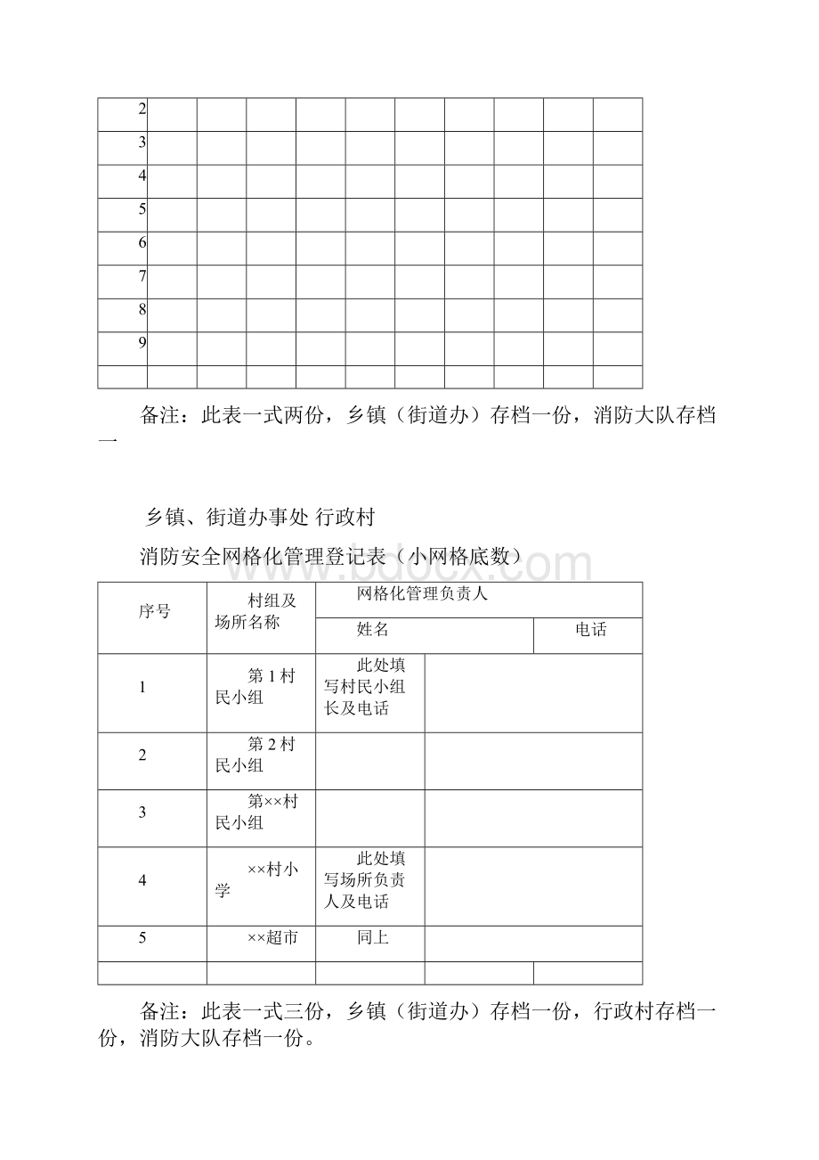 消防安全网格化管理表格样式12.docx_第2页