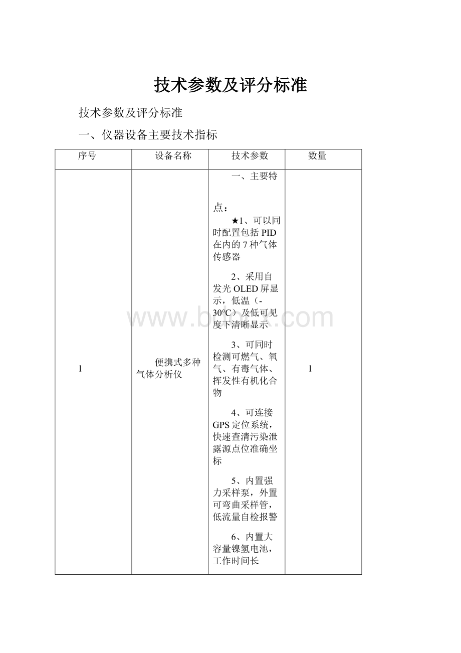 技术参数及评分标准.docx