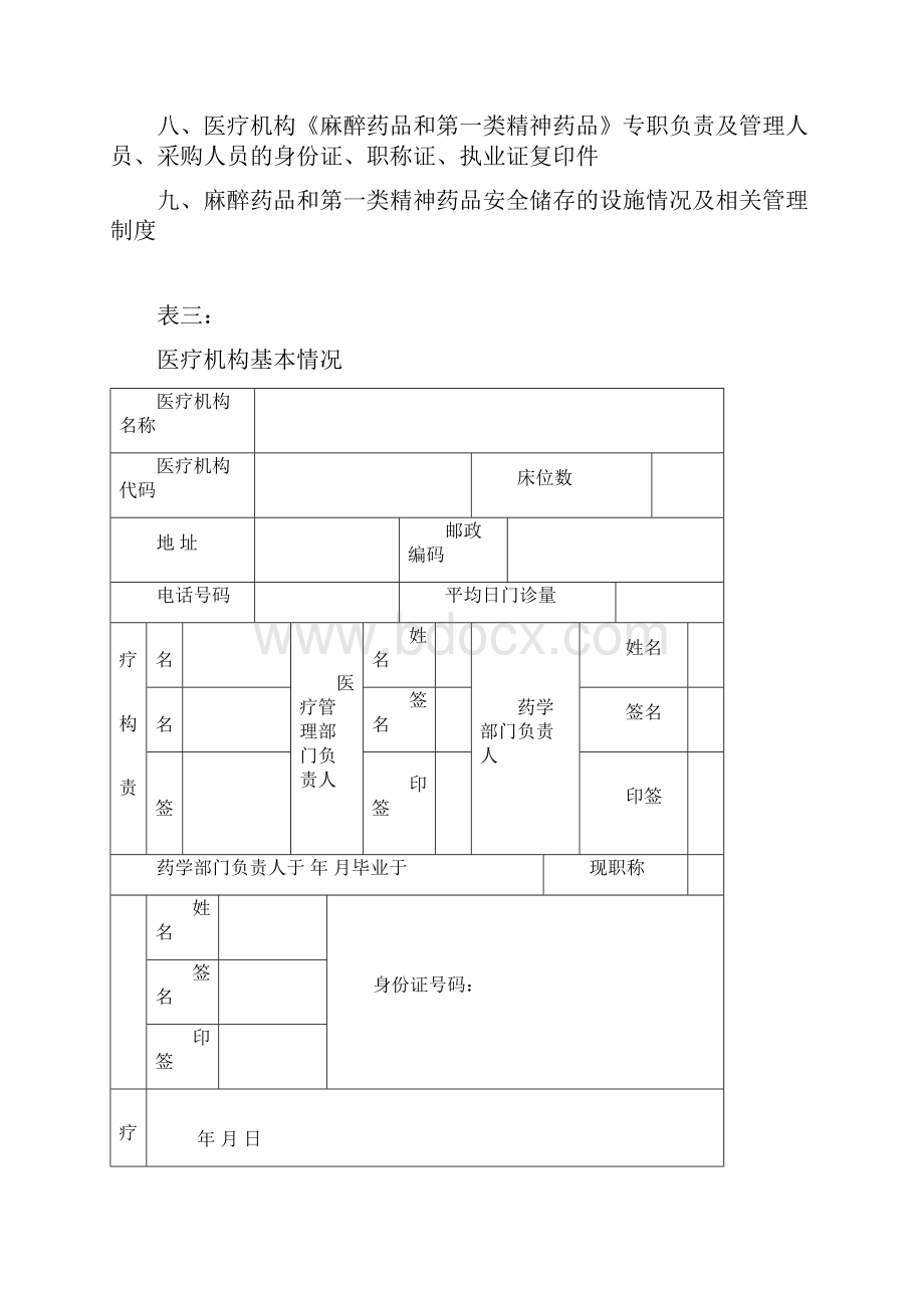 麻醉药品和第一类精神药品管理 各类表格.docx_第2页