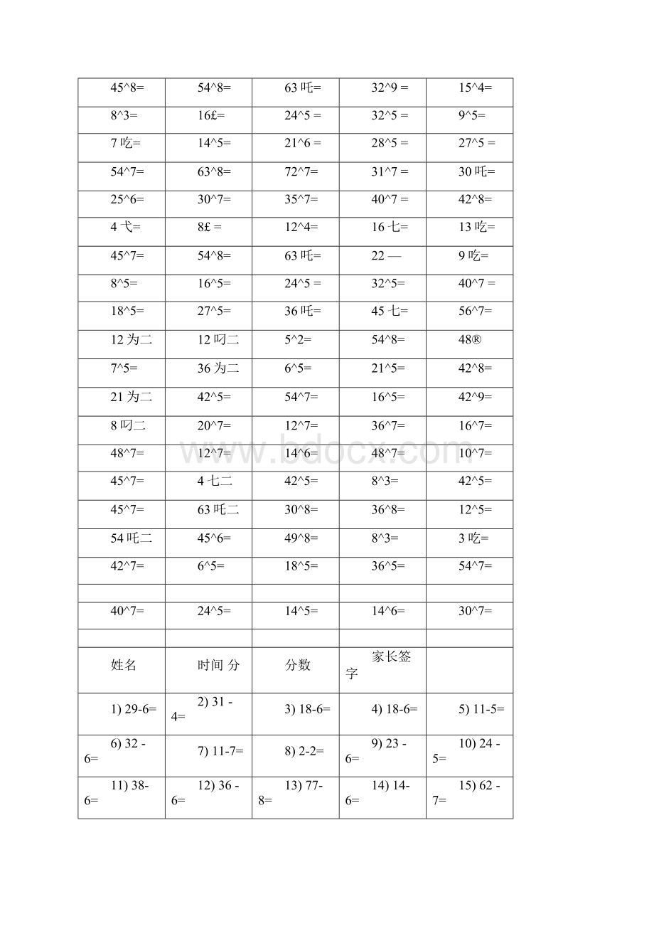 二年级下学期有余数的除法练习题竖式练习题.docx_第2页