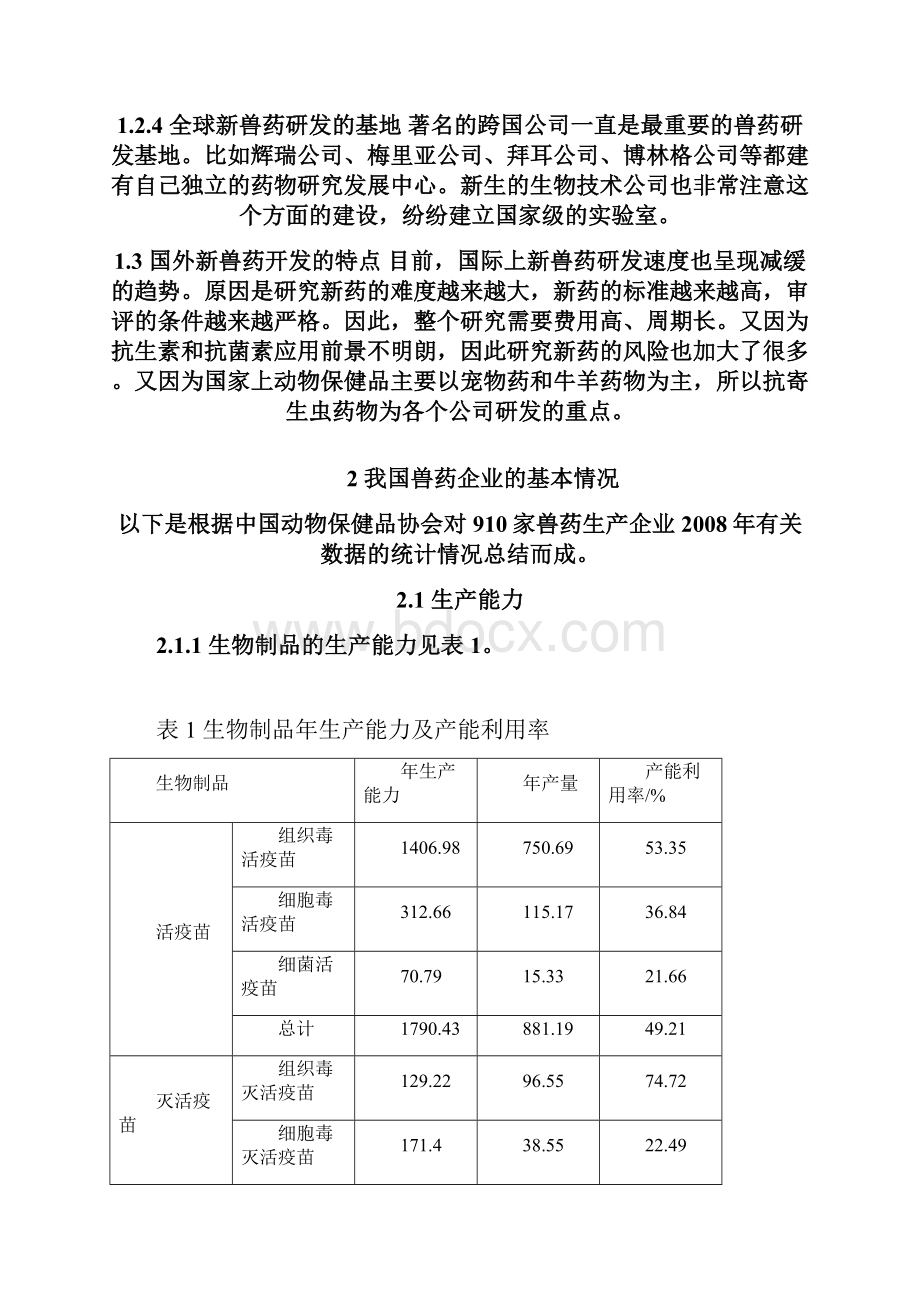 兽药行业的现状与发展展望.docx_第3页