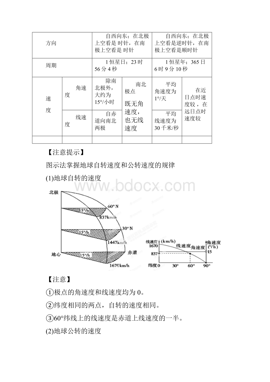 最新高考地理一轮复习学案 专题18 地球的运动.docx_第3页